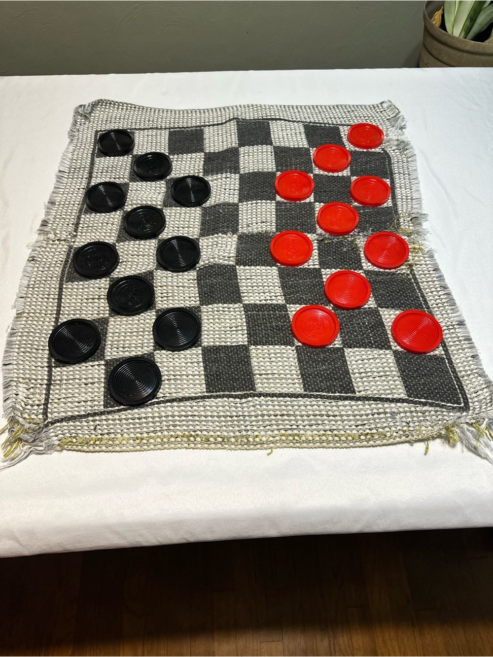 Classic Red and Black Checkers Game Set - Home Games